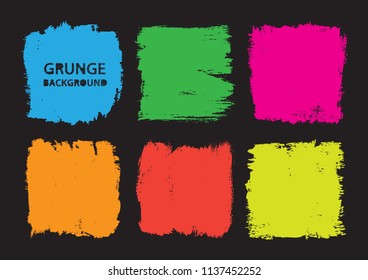 Vector color square grunge backgrounds