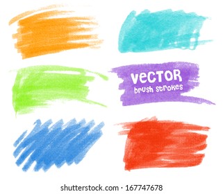Vector color stains with markers