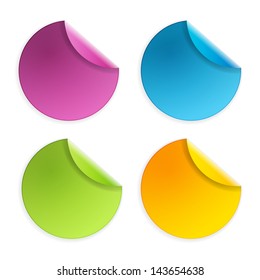 vector color sticker isolated from background, layered
