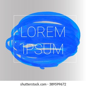 Vector color stripes drawn markers blue. Elements for design and background