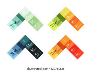 Vector color stripes infographics templates with sample option text, isolated on white. Geometric business abstract line background for workflow layout, diagram, number options or web design