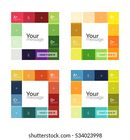 Vector color stripes infographics templates with sample option text, isolated on white. Geometric business abstract line background for workflow layout, diagram, number options or web design