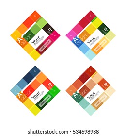 Vector color stripes infographics templates with sample option text, isolated on white. Geometric business abstract line background for workflow layout, diagram, number options or web design