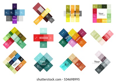 Vector color stripes infographics templates with sample option text, isolated on white. Geometric business abstract line background for workflow layout, diagram, number options or web design