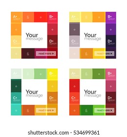 Vector color stripes infographics templates with sample option text, isolated on white. Geometric business abstract line background for workflow layout, diagram, number options or web design