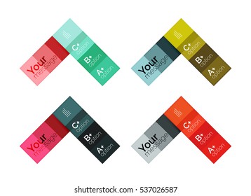 Vector color stripes infographics templates with sample option text, isolated on white. Geometric business abstract line background for workflow layout, diagram, number options or web design