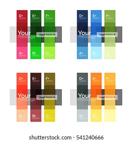 Vector color stripes infographics templates with sample option text, isolated on white. Geometric business abstract line background for workflow layout, diagram, number options or web design