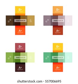 Vector color stripes infographics templates with sample option text, isolated on white. Geometric business abstract line background for workflow layout, diagram, number options or web design