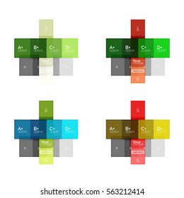 Vector color stripes infographics templates with sample option text, isolated on white. Geometric business abstract line background for workflow layout, diagram, number options or web design