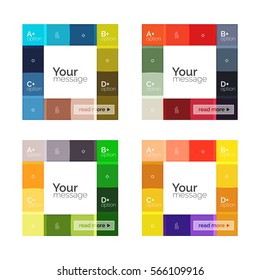 Vector color stripes infographics templates with sample option text, isolated on white. Geometric business abstract line background for workflow layout, diagram, number options or web design
