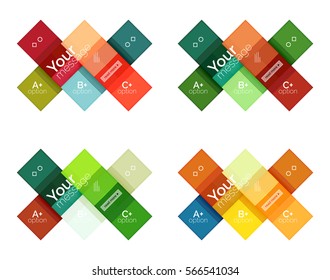 Vector color stripes infographics templates with sample option text, isolated on white. Geometric business abstract line background for workflow layout, diagram, number options or web design