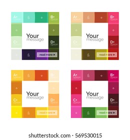 Vector color stripes infographics templates with sample option text, isolated on white. Geometric business abstract line background for workflow layout, diagram, number options or web design