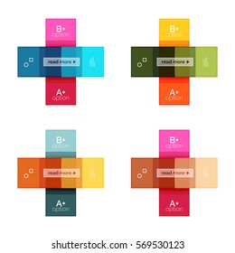 Vector color stripes infographics templates with sample option text, isolated on white. Geometric business abstract line background for workflow layout, diagram, number options or web design