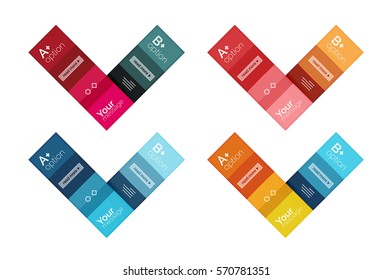 Vector color stripes infographics templates with sample option text, isolated on white. Geometric business abstract line background for workflow layout, diagram, number options or web design