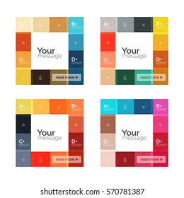 Vector color stripes infographics templates with sample option text, isolated on white. Geometric business abstract line background for workflow layout, diagram, number options or web design