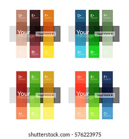Vector color stripes infographics templates with sample option text, isolated on white. Geometric business abstract line background for workflow layout, diagram, number options or web design
