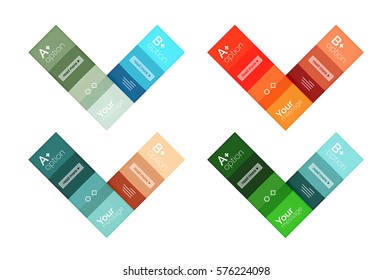 Vector color stripes infographics templates with sample option text, isolated on white. Geometric business abstract line background for workflow layout, diagram, number options or web design