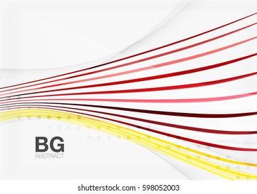 Vector color stripes, wave lines modern geometric background. Vector template background for workflow layout, diagram, number options or web design