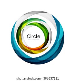 Vector color swirl shape icon or abstract background