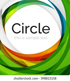 Vector color swirl shape icon or abstract background