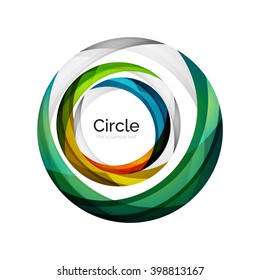 Vector color swirl shape icon or abstract background