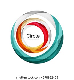 Vector color swirl shape icon or abstract background