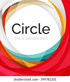 Ícone ou plano de fundo abstrato da forma de espiral da cor do vetor