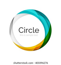 Vector color swirl shape icon or abstract background