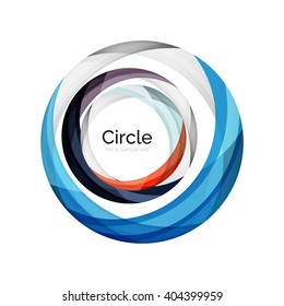 Vector color swirl shape icon or abstract background