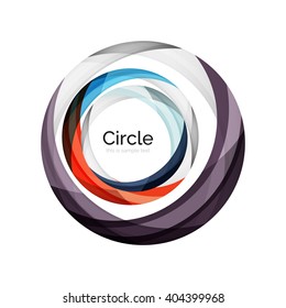 Vector color swirl shape icon or abstract background