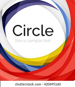 Vector color swirl shape icon or abstract background