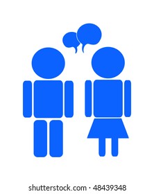 vector Color talk icon isolated on white background