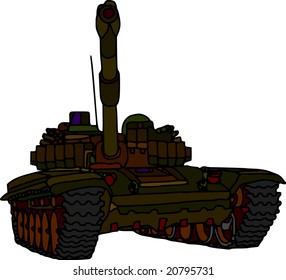 vector - color tank  isolated on white background
