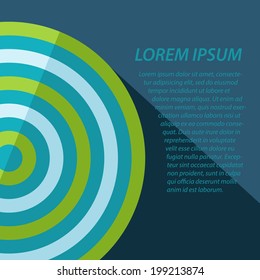 Vector color target icon with text. Eps10