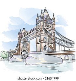 Vector color Tower Bridge