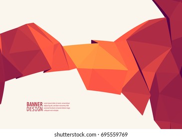 Vector Color Triangle Design Templates for Brochures, Flyers, Mobile Technologies, Applications, Online Services, Typographic Emblems, Logo, Banners and Infographic. Abstract Modern Background.