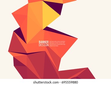 Vector Color Triangle Design Templates for Brochures, Flyers, Mobile Technologies, Applications, Online Services, Typographic Emblems, Logo, Banners and Infographic. Abstract Modern Background.