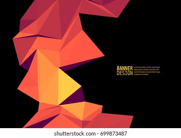 Vector Color Triangle Design Templates for Brochures, Flyers, Mobile Technologies, Applications, Online Services, Typographic Emblems, Logo, Banners and Infographic. Abstract Modern Background.