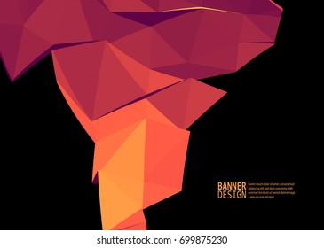 Vector Color Triangle Design Templates for Brochures, Flyers, Mobile Technologies, Applications, Online Services, Typographic Emblems, Logo, Banners and Infographic. Abstract Modern Background.