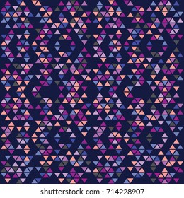 Vector color triangle pattern. Geometric background