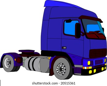 vector - color truck  isolated on white background