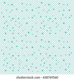 Vector color turquoise dot pattern. Geometric background