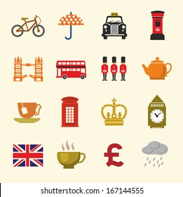 vector color uk icon set