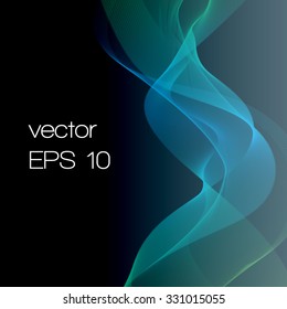 Vector color wave abstract background for banner