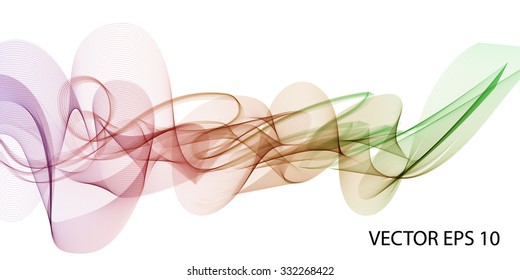 Vector color wave abstract background for banner
