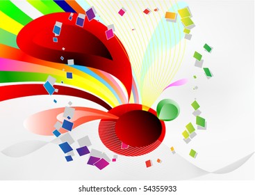 Vector color wave background
