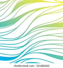 Vector color wave background. Blue abstract sea texture.