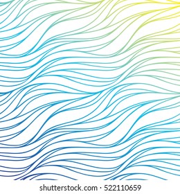 Vector color wave background. Blue abstract sea texture.