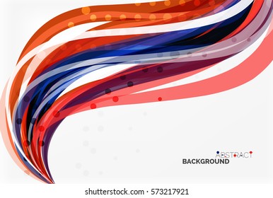 Vector color wave lines with dotted effect on light background. Template for workflow layout, diagram, number options or web design