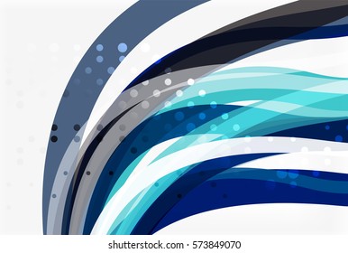 Vector color wave lines with dotted effect on light background. Template for workflow layout, diagram, number options or web design